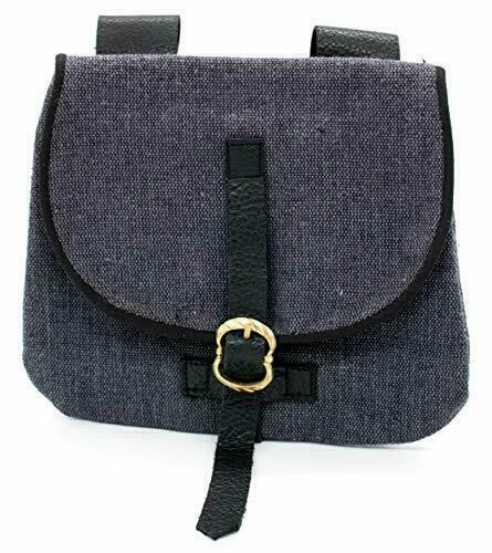 Canvas Belt Bag Medieval Buckle Waist Pouch Renaissance Cosplay Costume Purse