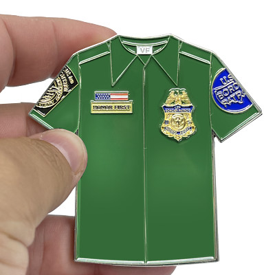 BL9-014 CBP Border Patrol Agent BPA Uniform Shirt Thin Green Line Flag Challenge