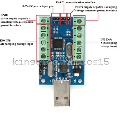 STM32F103C8T6 10 Channel AD Sampling Data Acquisition STM32 UART ADC Module NEW