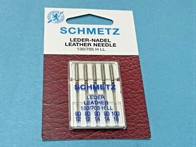 Schmetz LEDER Nadeln Nähmaschinen Nadel Flachkolben Nadeln Stärke 80-100