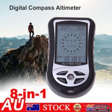 8 In 1 Handheld Altitude Gauge Thermometer Electronic Navigation Compass AUS