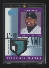 2001 LEAF CERTIFIED CLIFF FLOYD FOTG GAME WORN PATCH JERSEY #ED 05/21  RARE