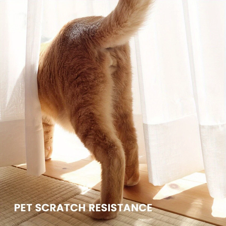 1/2x Panel Chiffon Sheer Curtains Soft Silky Texture Window Drapes Bedroom Decor - Image 4 of 4