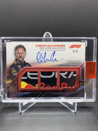 2023 Topps Dynasty F1 Christian Horner Autograph Auto Triple Patch Relic Red 3/5