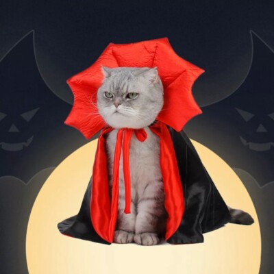 Cat Outfit Costume Pets Dogs Fancy Dress Vampire Fancy Dress