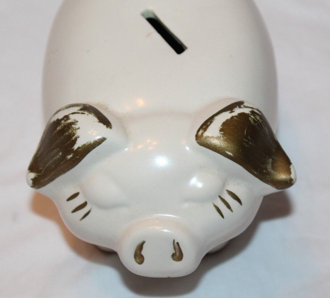 Ceramic Golden Piggy Bank