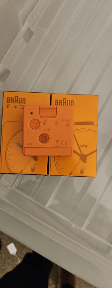 Off-White Virgil Abloh Braun Travel Compact Clock Orange BNIB - Image 2 of 2