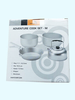 Easy Camp Camping Kochset Kochgeschirr Outdoor Campinggeschirr Alugeschirr Gr: M