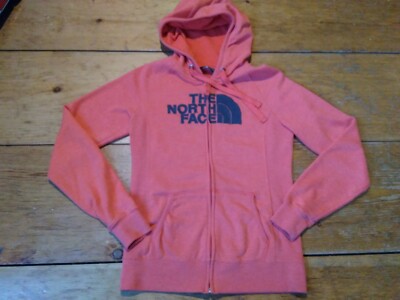 orange north face sweatshirt