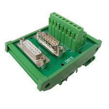 DB15 D Sub DIN Rail Terminal Block Male Female Dual Adapters Breakout Board