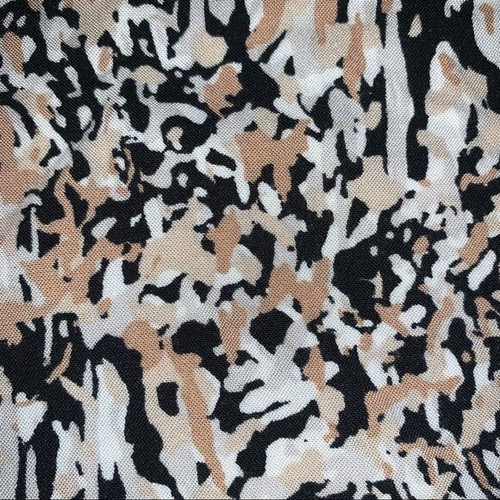 G by Guess Gr. M hellbraun & schwarz Animalprint V-Ausschnitt Neckholder Fit & Flare Maxikleid - Bild 10 von 12