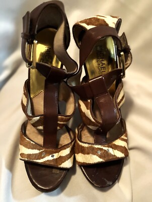 Michael Kors Shoes Women's Calf Hair Shoes Size Brown White