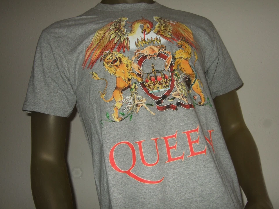 Camisa Para Hombre Grande Queen Freddie Mercury Phoenix Corona León Años 80 Música Rock Banda Foto 2 de 3