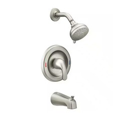 MOEN Adler 82613SRN Single Handle 4-Spray Tub and Shower Faucet 1.8 GPM in Spot