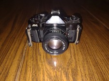 Canon A-1 35mm Film camera Black body New FD 50mm f1.4 Lens MADE IN JAPAN