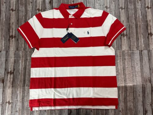 Polo Ralph Lauren Custom Slim Fit Striped shirt sz 2XL color White Red NWT $115