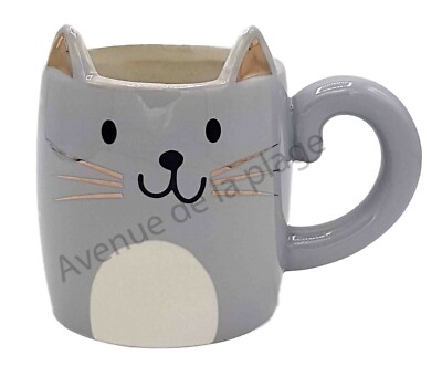 Mug Chat Gris Kawaii Style Manga Idee Cadeau Tasse Cafe Originale Neuf Ebay
