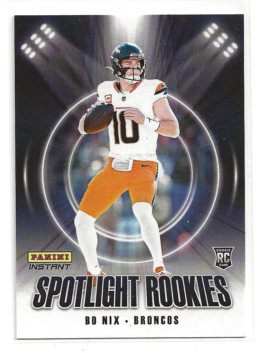 2024 Panini Instant Bo Nix Spotlight Rookies Limited Print Rookie Card /1426