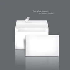 200 Blank White Invitation Envelopes  5.25"x7.25" for Wedding Cards A7 Self Seal