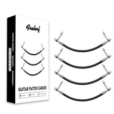 4Pack Guitar Effect Pedal Board Instrument Patch Cord Cables 6" 1/4" Right Angle