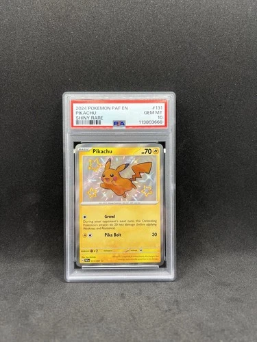 Pokemon TCG Shiny pikachu paldean fates PSA 10 NEW CERTIFICATION PAF EN 131/091