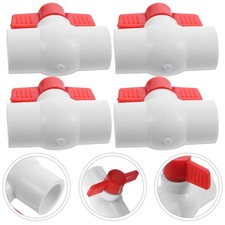 4 Pcs Valve Fittings PVC 2 Way 32 mm Water Purifier Shut Off Valves