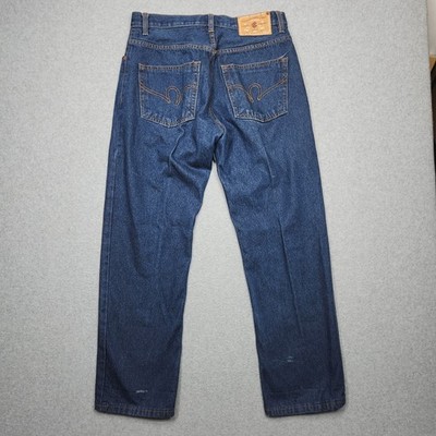 Vintage Roca Wear Jeans 32x30 Blue Straight Loose Street Hip Hop Y2K Tag 34x32