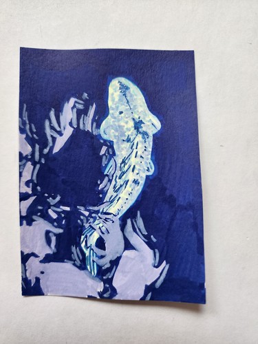 ACEO Original Abstract Acrylic Painting of a Koi Fish by Kiva