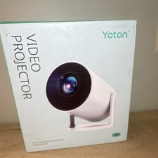 Yoton V6 LCD Desktop Projector 1080p Support HDMI USB AV Built-In Speaker White