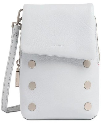 NWT $275 Hammitt Leather VIP Mobile Phone Crossbody Bluebird greyish blue Silver