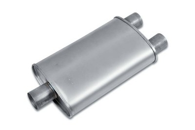 Eco Plus EP1963 4.5x9.75 Oval Turbo Style Muffler 2.5'' Center In 2.25'' Dual Out