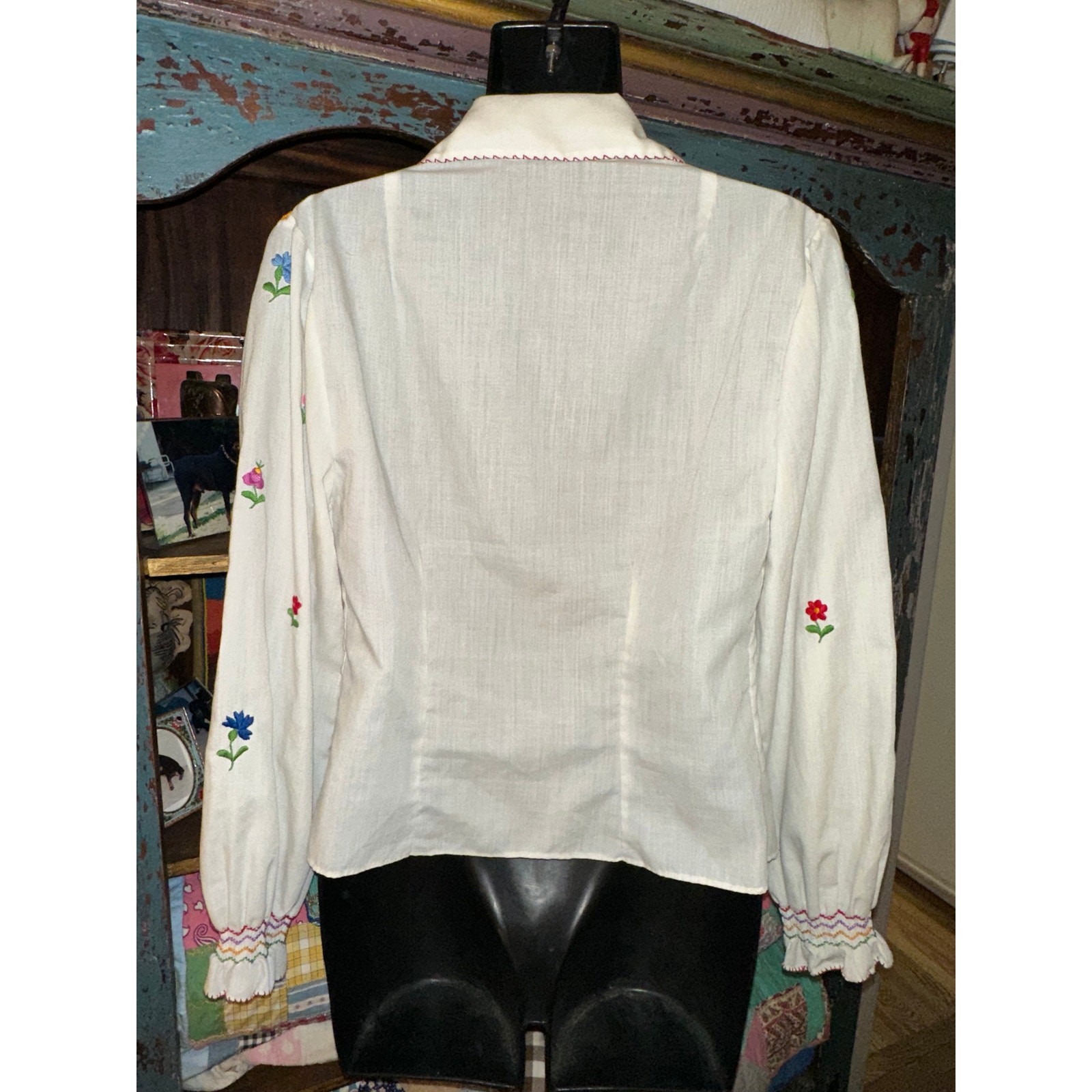 VINTAGE LONG SLEEVED EMBROIDERED HUNGARIAN PEASAN… - image 3