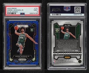 2023-24 Panini Prizm Choice Blue /49 Andre Jackson Jr #131 PSA 9 MINT Rookie RC
