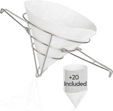 Portafiltro cono sciroppo d'acero con 20 filtri di carta | Filtro olio da cucina str...