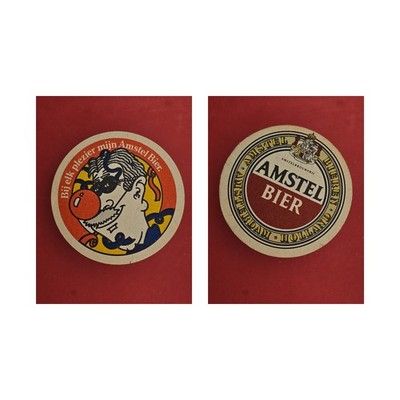 Amstel Bij elk plezier mijn Amstel Bier rote Clownnase Brauerei Bierdeckel Bier