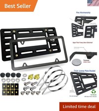 Universal Stainless Steel License Plate Mounting Kit - 6x12 Frame With Hardware