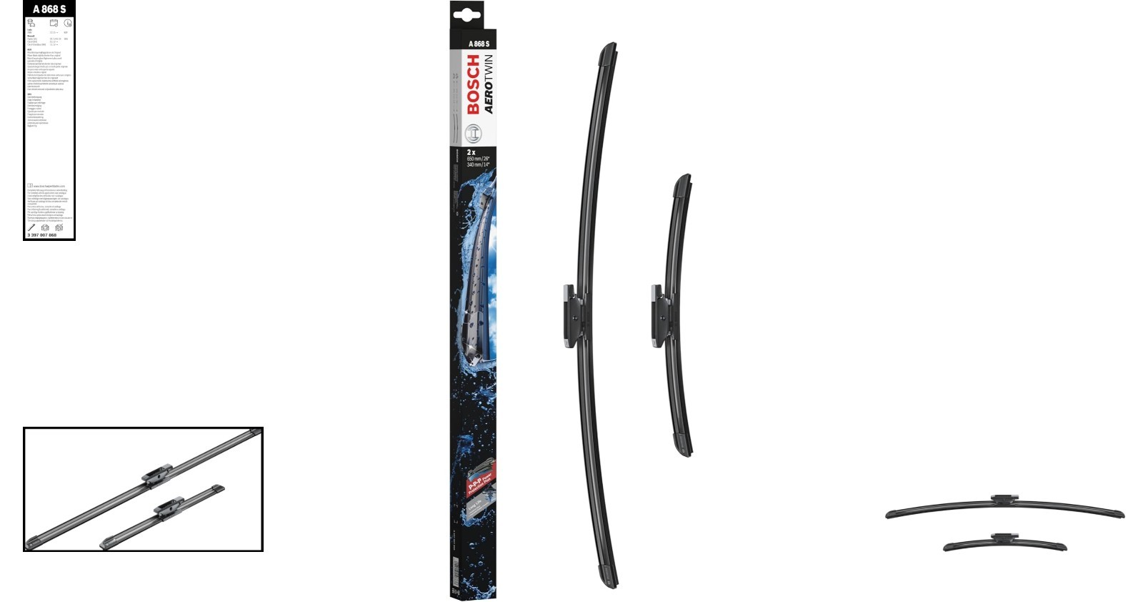 High Quality Bosch Aerotwin A868S Windscreen Wiper 650mm/340mm - 4.7 Stars