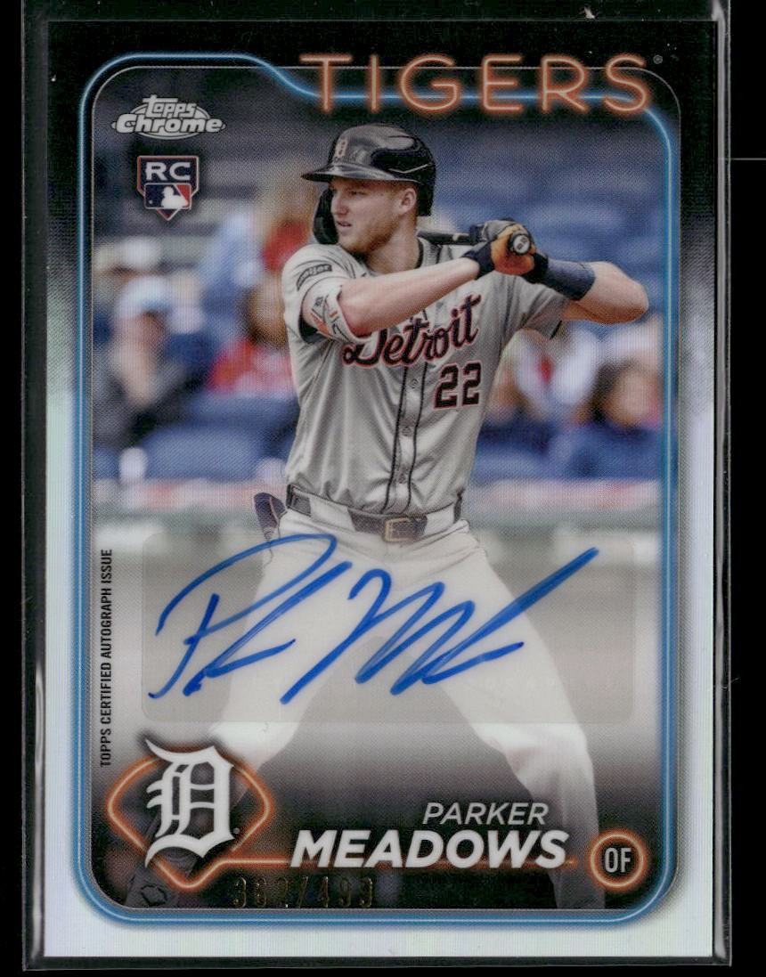 Parker Meadows 2024 Topps Chrome Update #AC-PM  Autographs Refractor #/499