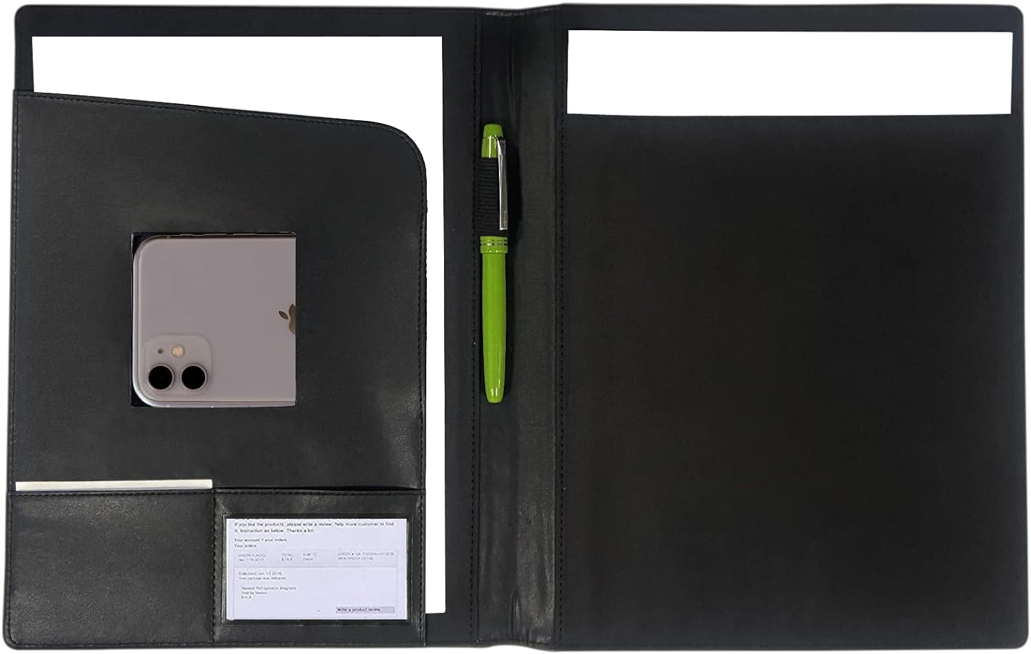 Leather Portfolio Folder Padfolio, Business Padfolio Organizer Document Planner