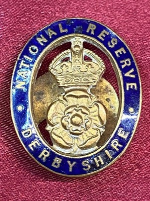 Original WW1 National Reserve Derbyshire Ansteckabzeichen 4676 Gaunt Maker