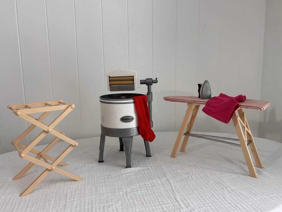 JUEGO DE LAVANDERÍA KIT LAVADO American Girl - Lavado, Tabla de planchar, Estante de secado Foto 4 de 4