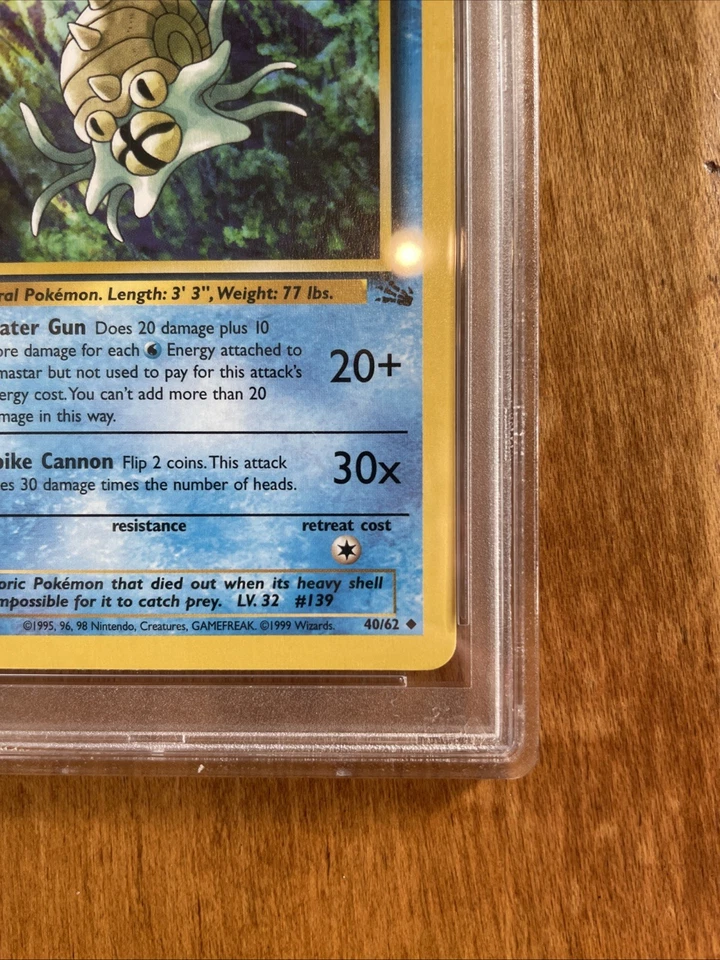 1999 Pokémon Fossil Omastar 40 1st Edition PSA 10 - Image 4 of 4