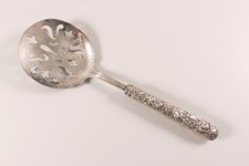 L&ouml;ffel Silber 925 Durchbrochen Seiherl&ouml;ffel Schauml&ouml;ffel Rosen GHF 76gramm