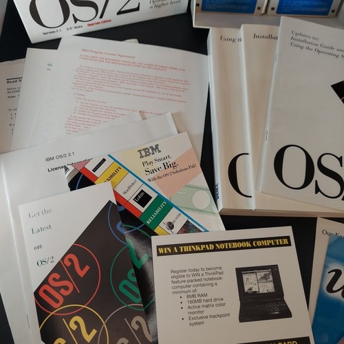 IBM OS/2 Version 2.1 On 3.5" Disks Upgrade Edition NEW 2.11 Big Box VINTAGE - Picture 7 of 15