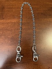 CHROME HEARTS wallet chain 925 Silver Double Clasp Circle Star Link