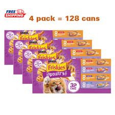 4 Pack, Friskies® Poultry Adult Cat Wet Food - Variety Pack, 32 CT, 176 OZ 1.69 per gallon
