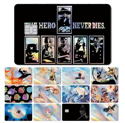 Holographischer Aufkleber für Kreditkarte - One Piece Design (Ace/Chopper/Luffy)