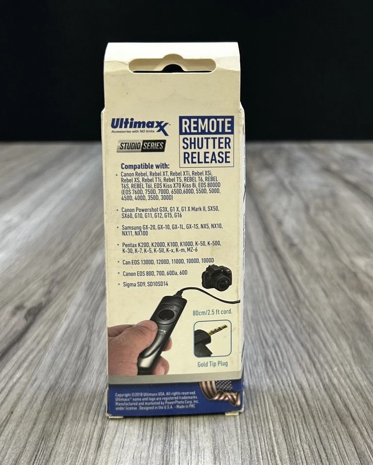 Ultimaxx UM-RS-60E3 Remote Shutter Release For Canon Samsung Pentax Sigma - Image 2 of 4