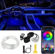 5-in-1 RGB LED Car Interior Ambient Light Strips 10M Multi-Color Guide Light Kit