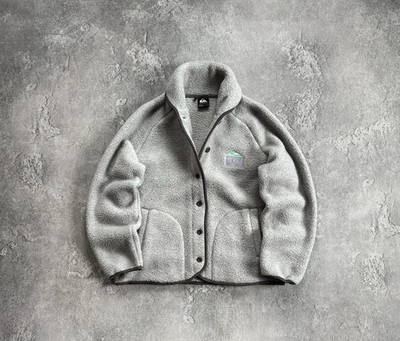 Quicksilver S/size Wmns Button Up Fleece Jacket Warm Quiksilver Surf Style 00s
